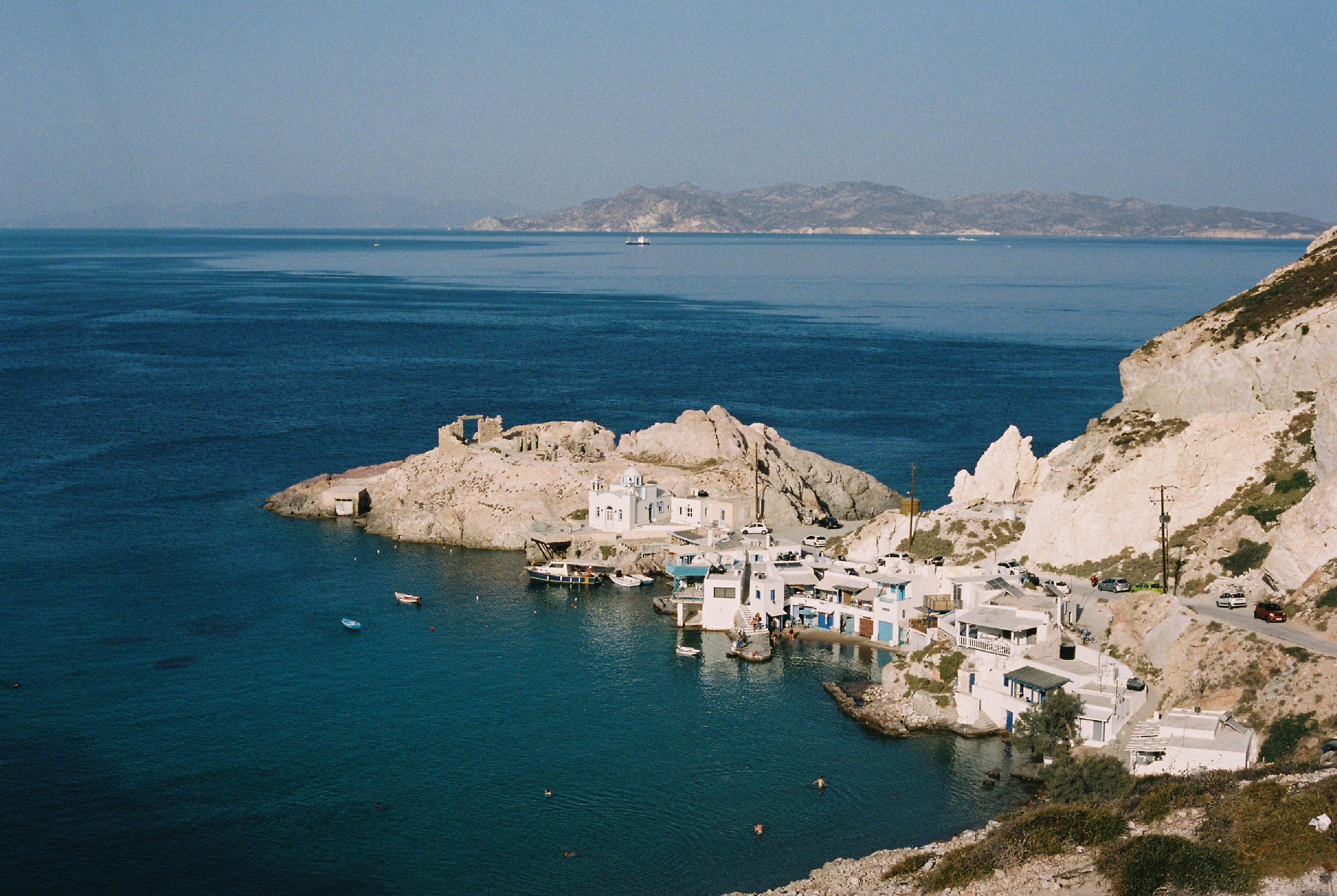 View Over And Under Water Surface Rocks And Blue Sky Mediterranean